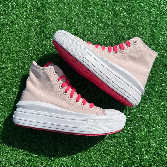 Converse Chuck Taylor All Star Lift Platform Hi Barely Rose / Strawberry Jam - Picture 12 of 13